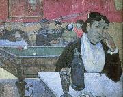 Paul Gauguin Dans  un cafe a Arles depicts the same cafe Van Gogh painted oil